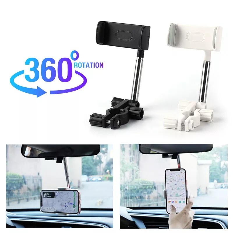 NA - Mirror Car Holder Stand Adjustable 2in1 Holder Mobil Spion CARPOD