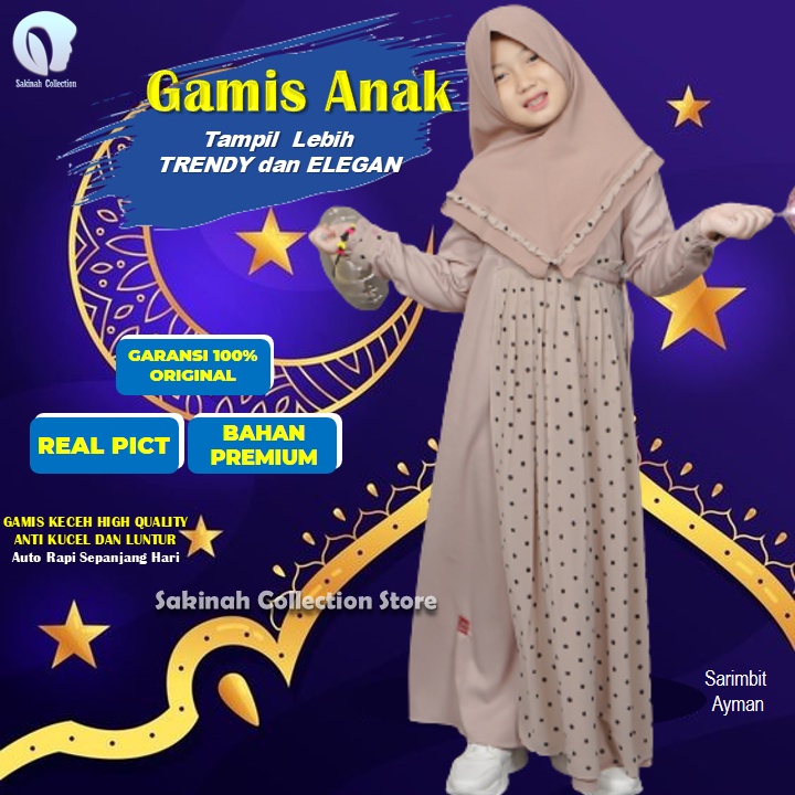 BAJU PAKAIAN GAMIS ANAK WANITA PEREMPUAN REMAJA ABG TERBARU POLOS JUMBO XXL 2021 KONDANGAN LEBARAN