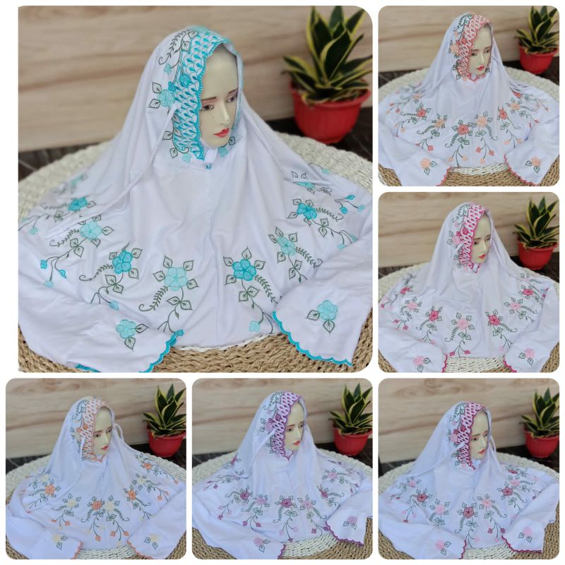 GROSIR MUKENA BORDIR • MUKENA BORDIR POLINO SUPER GRADE • RUKUH LAJUR