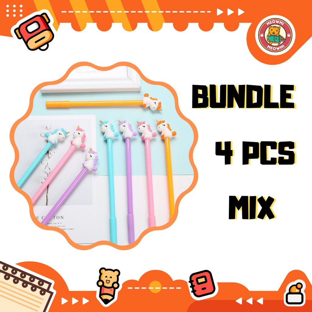 

Pulpen Motif Unicorn Chubby Bundle 4 Pcs Mix Warna PN0291
