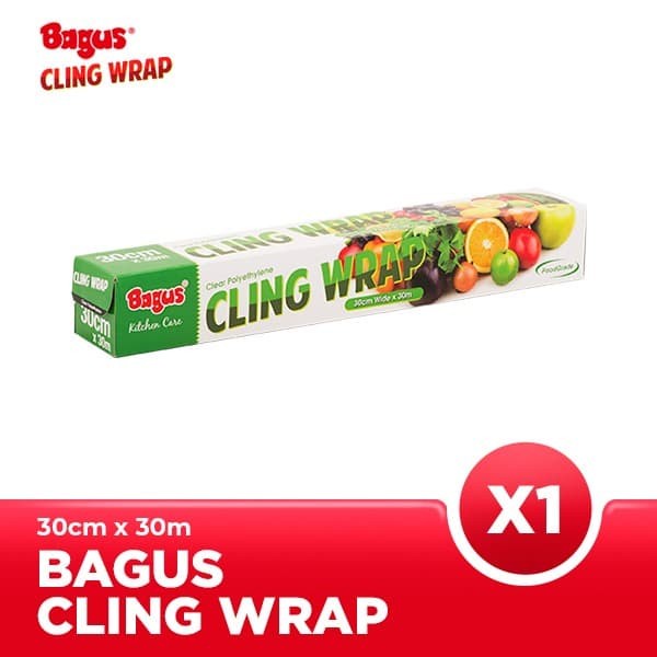 Bagus Cling Wrap Food Grade 30cm Wide x 30m