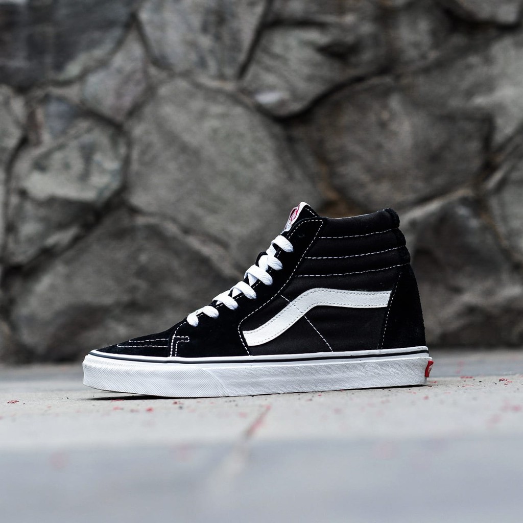 [BNIB] SNEAKERS VANS SK8HI BLACK WHITE SEPATU HYPE SKATEBOARD-4