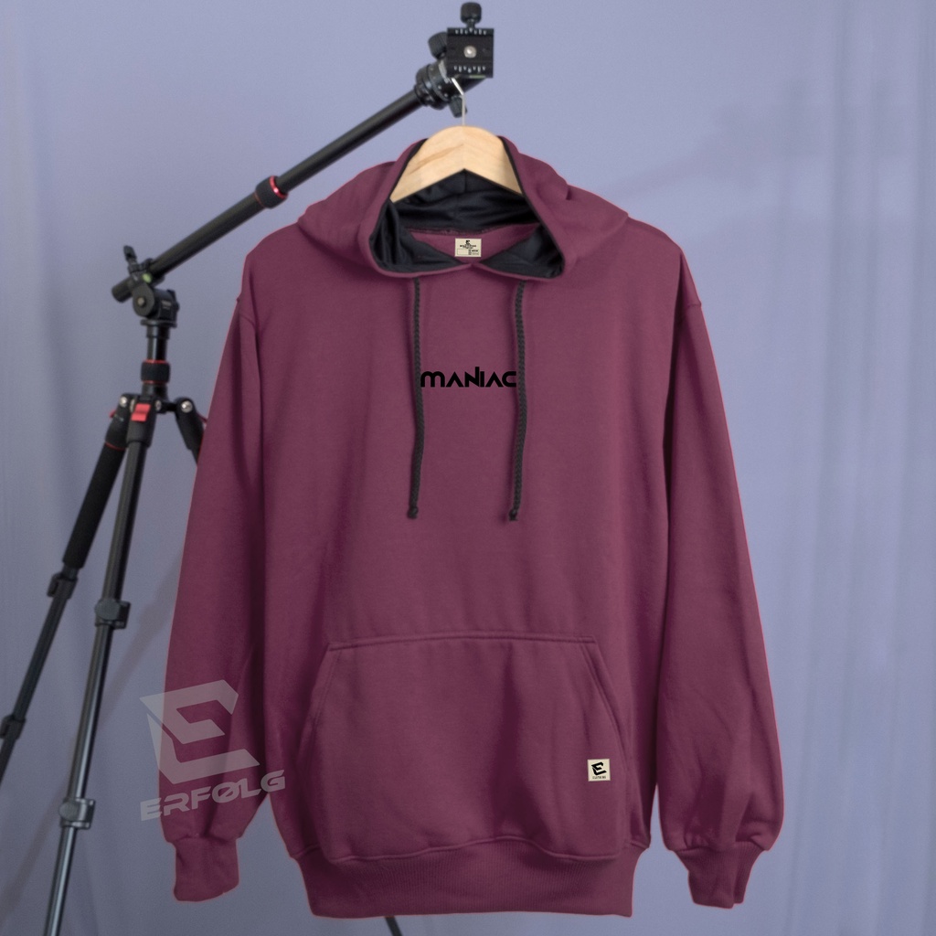 Erfolg Offiziell Clothing Sweater Hoodie Distro Pria Wanita Jumper Premium Warna Burgandy Abu Paralon Bahan Katun Fleece Tebal 280 Switer Hodie Suiter Suwiter Oversize Oblong Brand Lokal Basic Motif Sablon Print Maniacsimpel Gaya Aesthetic Korean Style