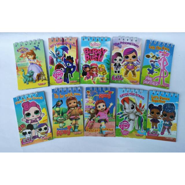 Memo Mini/ Buku Notes Mini LOL Pony Ruby dkk Lucu Souvenir Ultah Anak