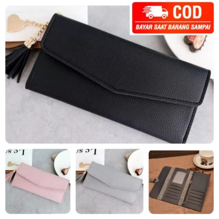 DOMPET PANJANG WANITA HZ  PREMIUM MEWAH FASHION SCALY MURAH LIPAT ABG KOREA
