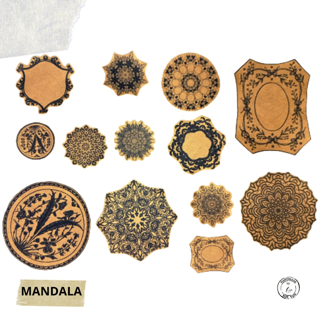 

Mandala Sticker Kraft diary jurnal planner book stiker decorative aesthetic