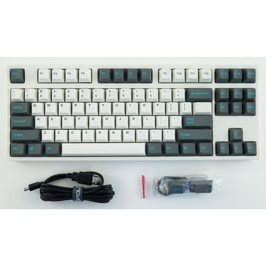 Leopold FC750R White/Gray PD TKL Double Shot PBT Mechanical Keyboard