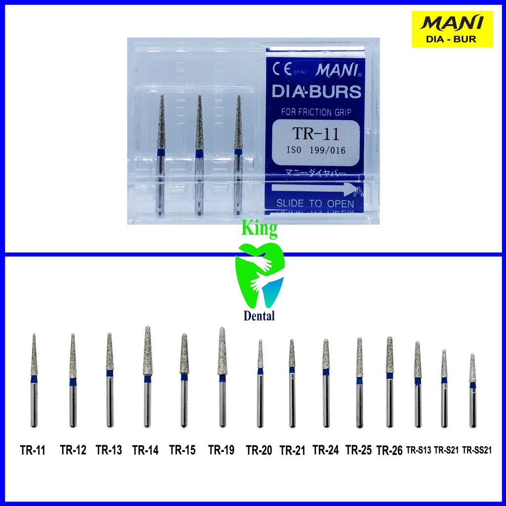 Jual Bur Taper Round Mani diamond burs TR | Shopee Indonesia