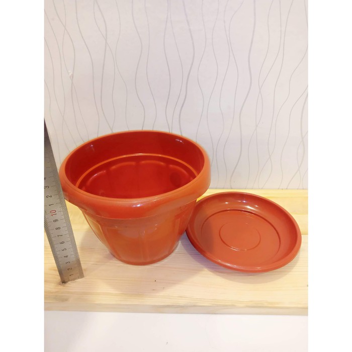 Pot bunga SL 18cm+tatakan(7518)