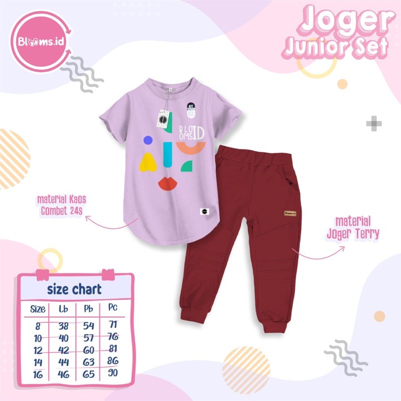 Setelan Anak Junior Set Joger Distro bloom