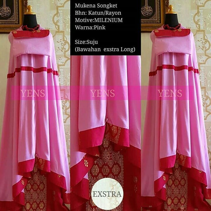 Mukena Songket Prada Exlusive Extra Large milenium