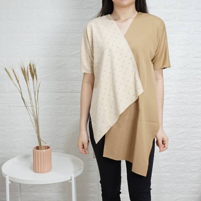 Vilaccehouse - Odelia Top - atasan blouse scuba