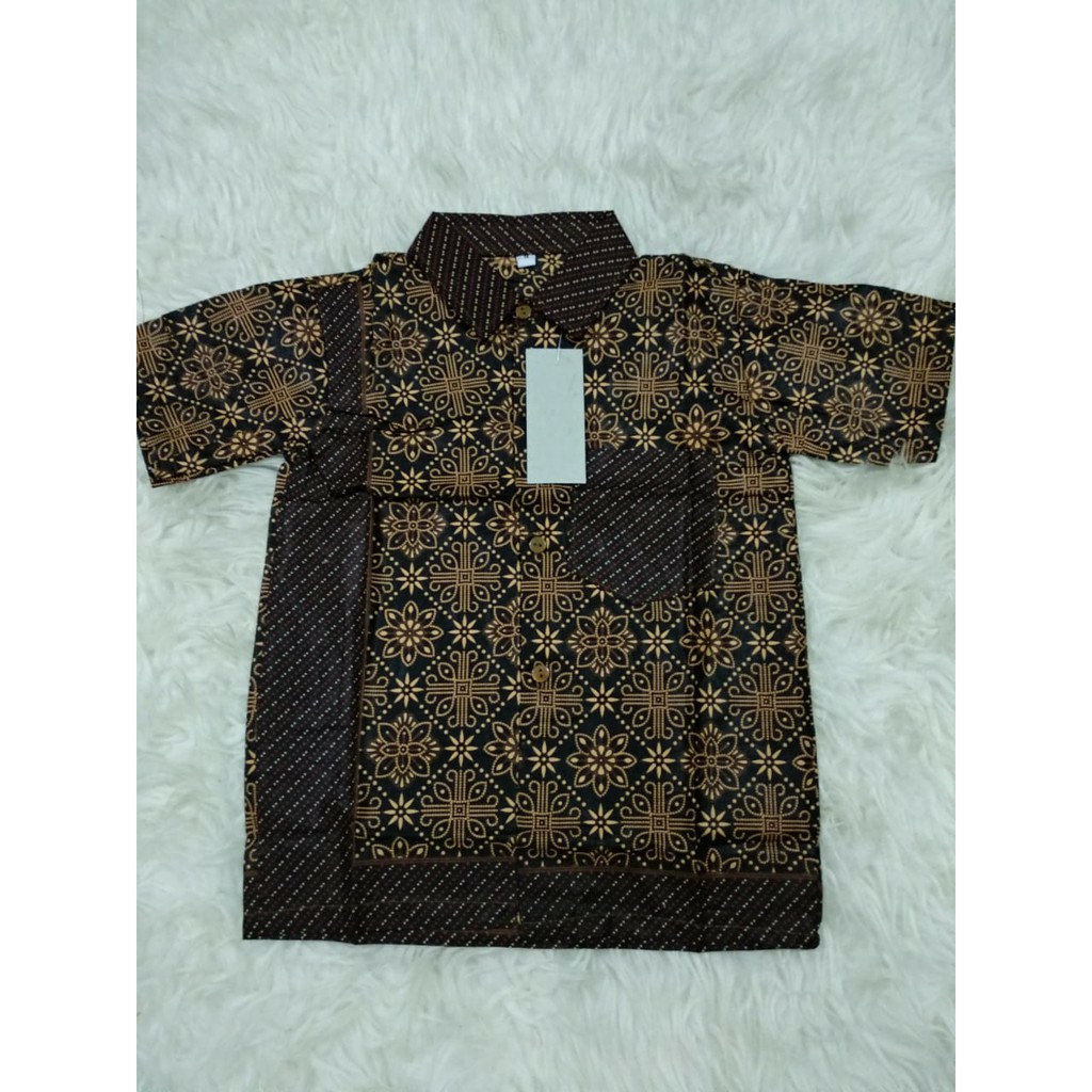 Kemeja hem batik anak size S utk usia 2th - 4th