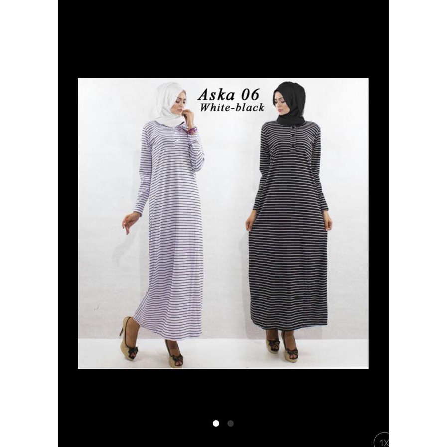 Gamis muslimah spandek Azka /Fashion Muslim Wanita