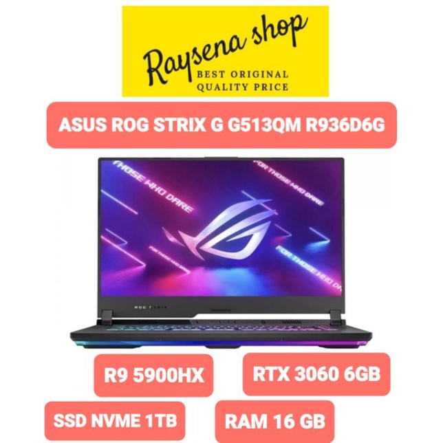 ASUS ROG STRIX G G513QM-R936D6G AMD RYZEN 9 5900HX