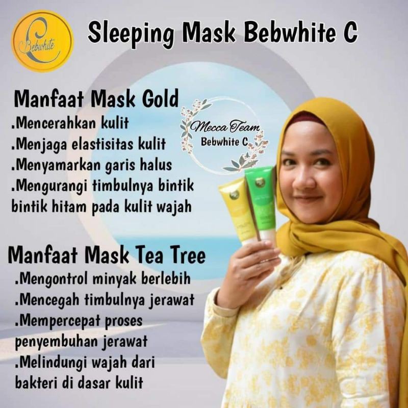 READY Bebwhite c Masker Gold Masker Tea Tree / Masker BPOM