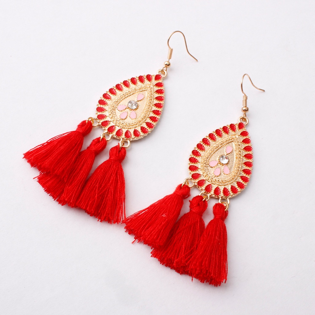 Bohemian earbud indah Eropa dan Amerika anting-anting baru retro kreatif rumbai anting-anting fashio