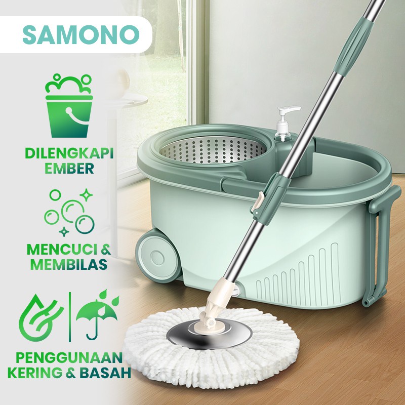 PROMO OBRAL TERMURAH  BONBOX BCT704 / BCT 708 / BCT704 KHAKI Ultra Spin Mop Alat Tongkat Pel Pembersih Lantai Putar Ember Roda garansi resmi