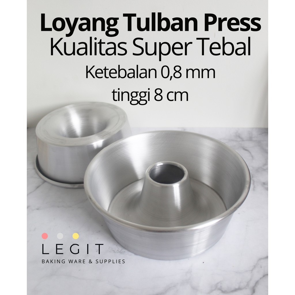 Loyang  Bolu  Tulban  Press Kue Jadul Kualitas Super Tebal 
