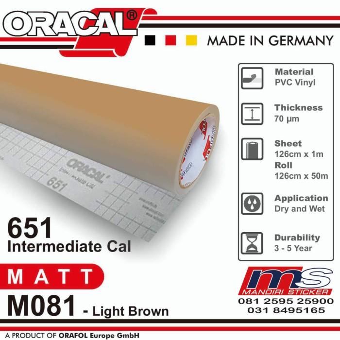 Sticker ORACAL 651 - M081 Light Brown Matt Cutting Stiker [METERAN]