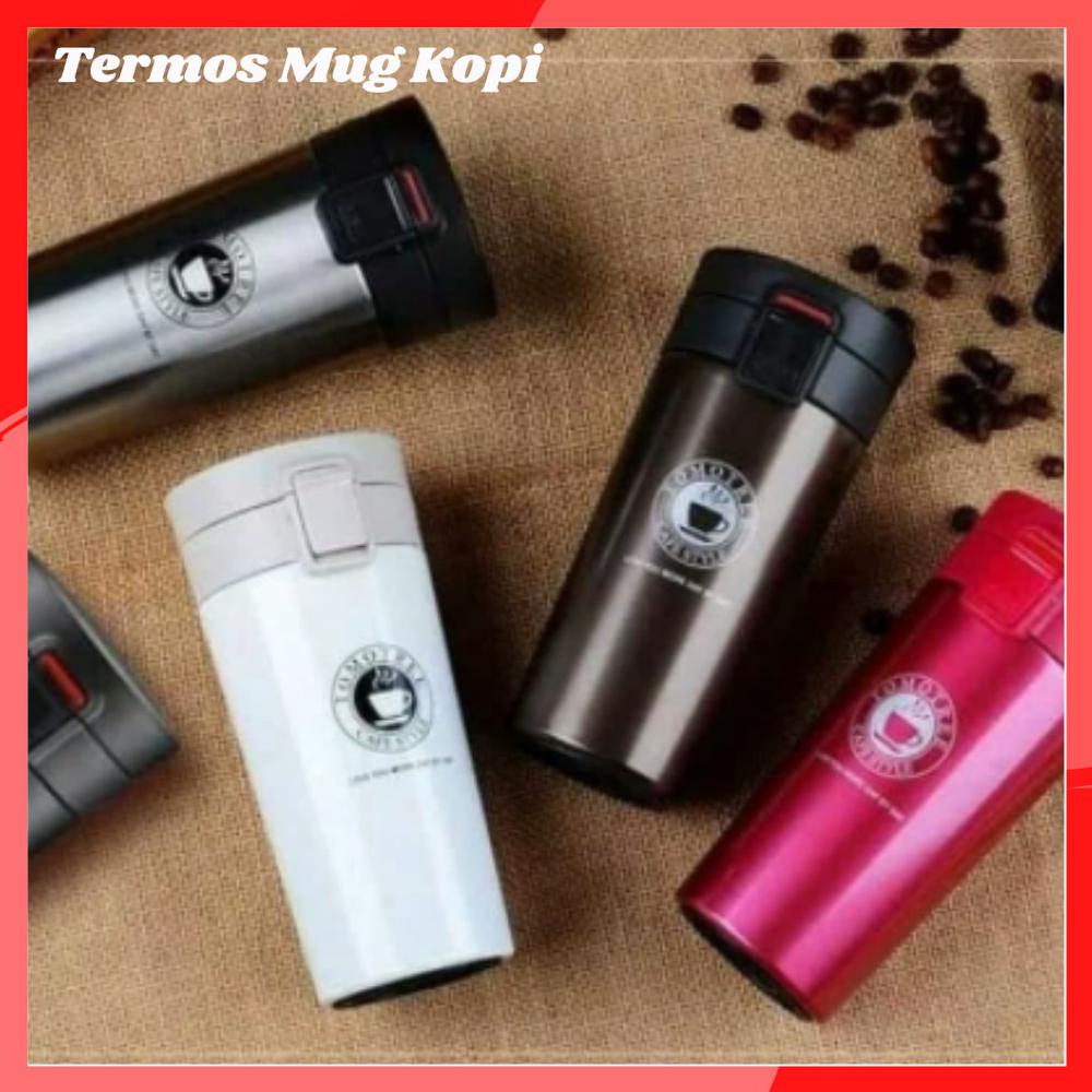 Promo Termos Gelas Mug Kopi Coffee Panas Dingin Stainless Steel Termos Kopi Travel Mug Coffe Cup