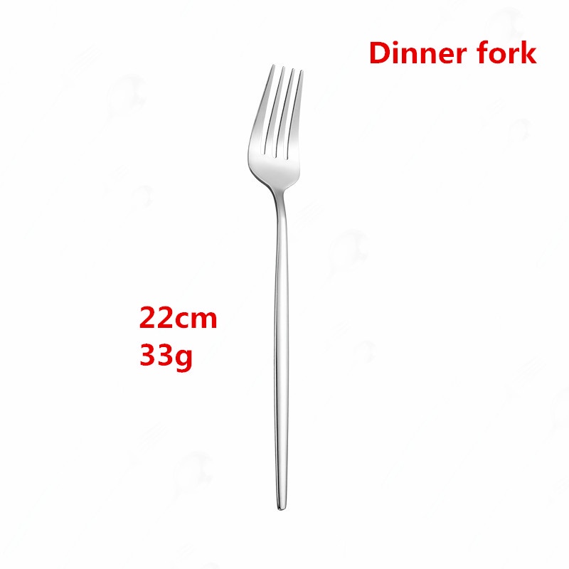 1 pcs/4 pcs Sendok garpu stainless steel peralatan makan gaya Korea sendok gagang panjang garpu