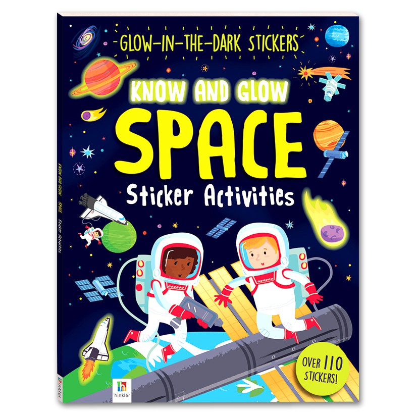 

BUKU STICKER IMPORT KNOW AND GLOW SPACE GLOW IN THE DARK STICKER ACTIVITY BOOK