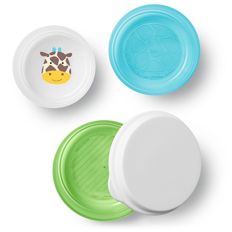 Skip Hop Smart Serve 3 Pack Bowls Mangkuk Makan Anak - Giraffe