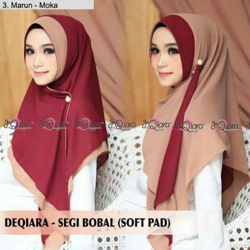 gratis tuspin- jilbab bolak balik-segitiga pet 2 warna