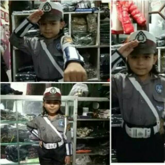 DISKON BAJU PROFESI POLWAN ANAK / POLISI WANITA CILIK / KOSTUM POLISI ANAK / BAJU KARNAVAL POLISI