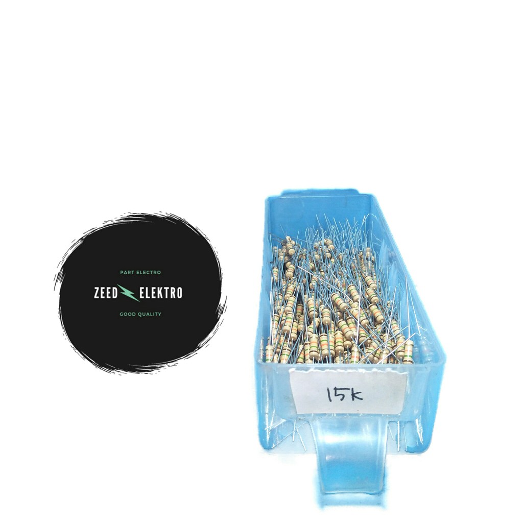 Resistor 15k ohm setengah watt 1/2watt 5% 12pcs
