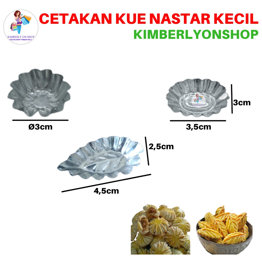 Kimberlyonshop Cetakan Kue Nastar 1 Pak 20 Pcs