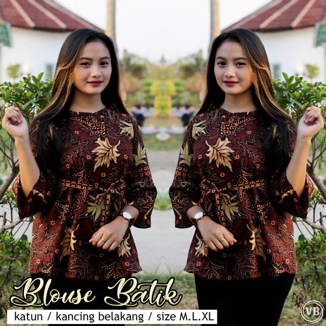 Blous batik istimewa fashion batik wanita dengan motif terbaru dan termurah