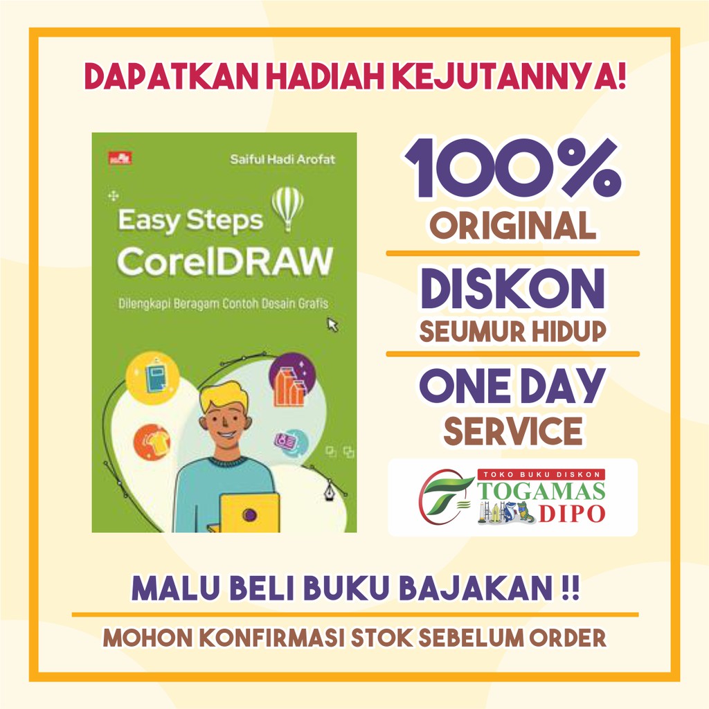 Buku Easy Steps Coreldraw Dilengkapi Beragam Contoh Desain Grafis