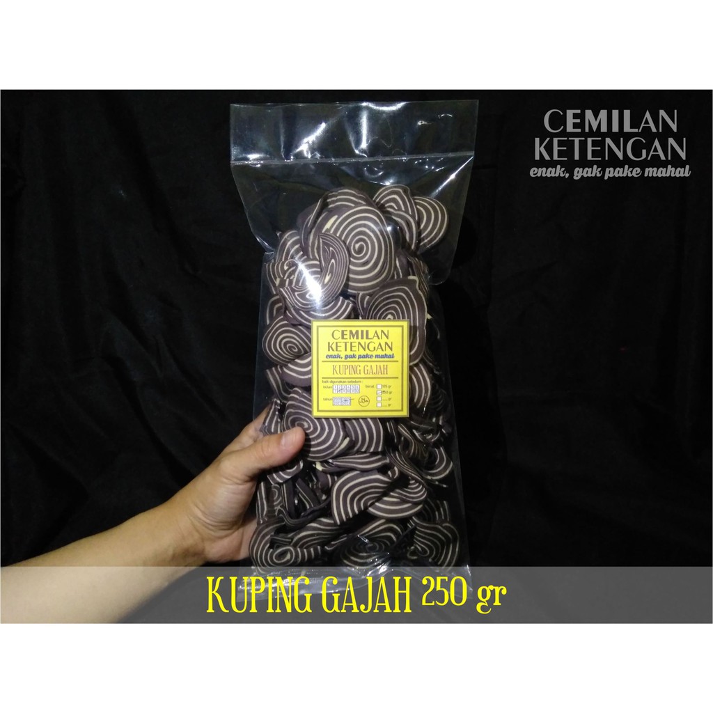 

KUPING GAJAH 250 GR/CEMILAN KETENGAN/STIK/STICK/KRIPIK/KERIPIK