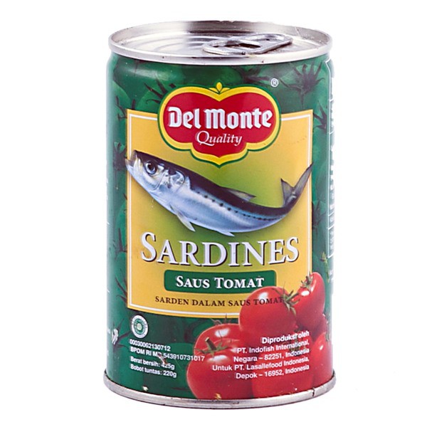 

DEL MONTE Sardines Tomato Sauce 425gr -Ikan Sarden Saus Manis Kalengan