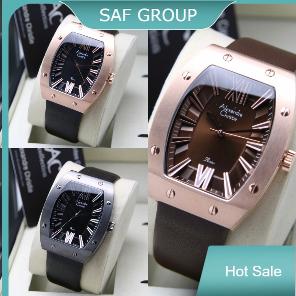 JAM TANGAN PRIA ALEXANDRE CHRISTIE AC 8650 / AC8650 LEATHER ORIGINAL by plp
