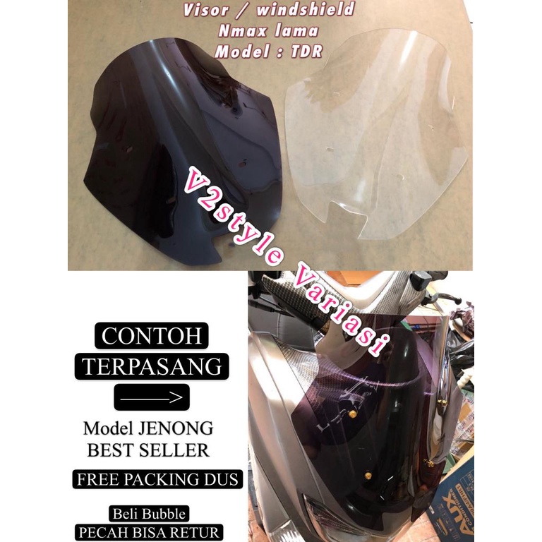 NEW FOTO ASLI VISOR YAMAHA NMAX 155 OLD TDR LASER PRESISI WINDSHIELD NMAX LAMA 2015 2016 2017 2018 2019 WINSHIL KACA DEPAN NMAX MODEL TDR FULL JENONG WINSIL NMAX SPORTY NMAX 155 LAMA KACA ANGIN DEPAN KACA ACRILIC 3MM 2MM VISOR ANGIN DEPAN MOTOR TAHAN ANGI