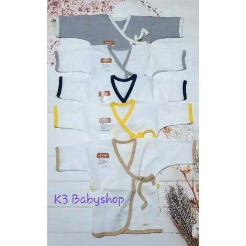 Kimono Panjang Aerilyn 0-3 dan 3-6 bulan putih khaki abu navy baju bayi newborn SNI piyama anak