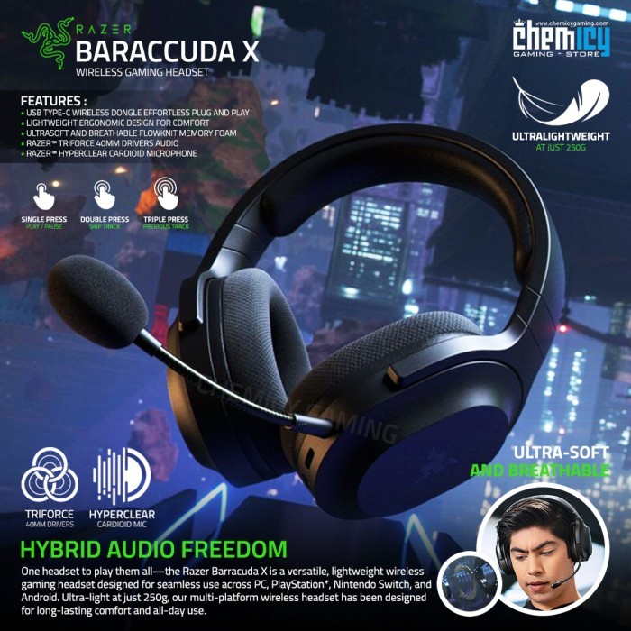 Razer Barracuda X 2022 Edition Wireless Multi-platform Gaming Headset