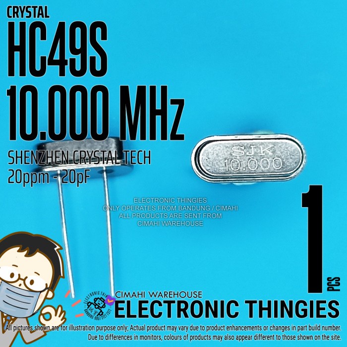XTAL 10Mhz HC49S SJK Crystal Kristal Oscillator Quartz 10.000 Mhz