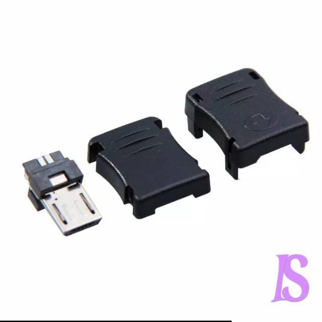 cover soket konektor micro usb 5 pin T port male jantan bahan plastik DIY