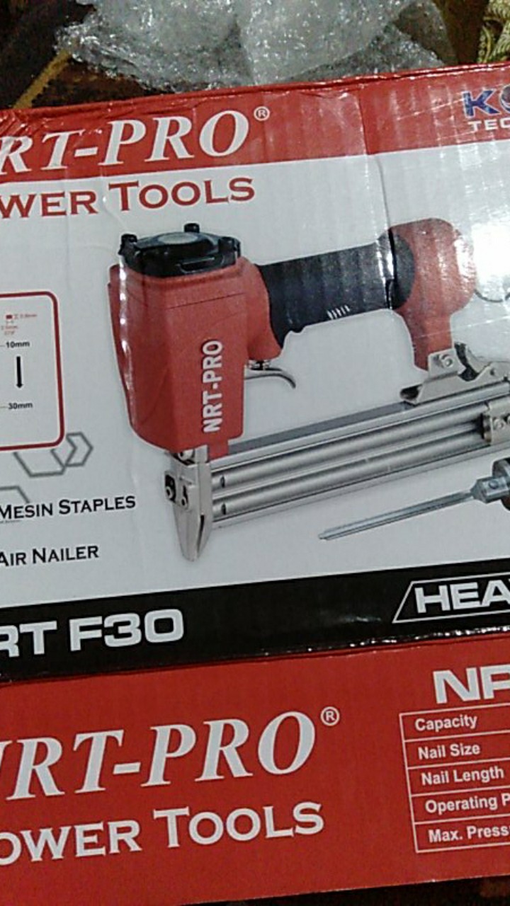 Nrt Pro F30 Mesin Airnailer Paku Tembak Kayu Portable Paku 30mm Air Nailer Pistol Paku Tenaga Angin