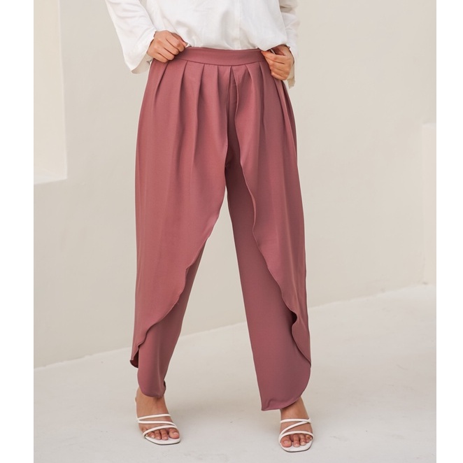 Severli Gina Culotte Kulot Lilit Highwaist | Kulot Wanita | Kulot Lilit | Celana Kulot Wanita | Celana Panjang Wanita-MAUVE