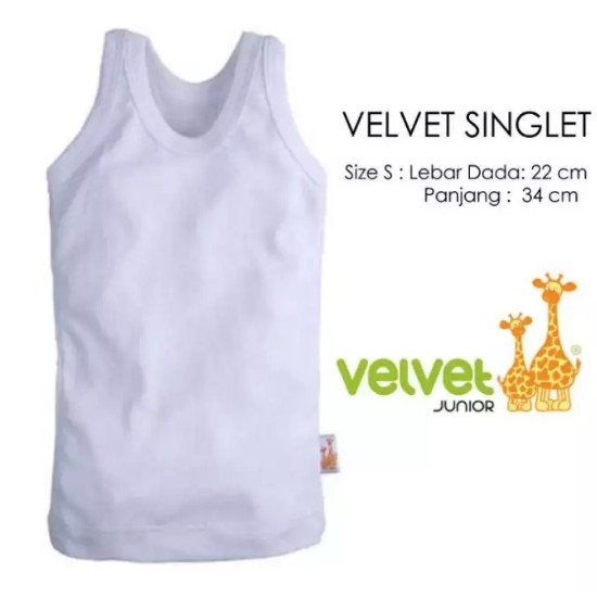 Velvet Junior Singlet Size L Besar isi 6 Pcs