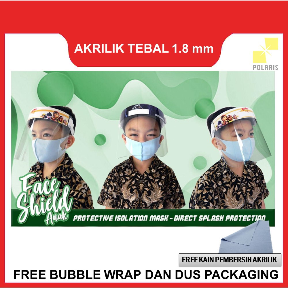 PENUTUP MUKA ANAK AKRILIK ACRYLIC ANTI CORONA