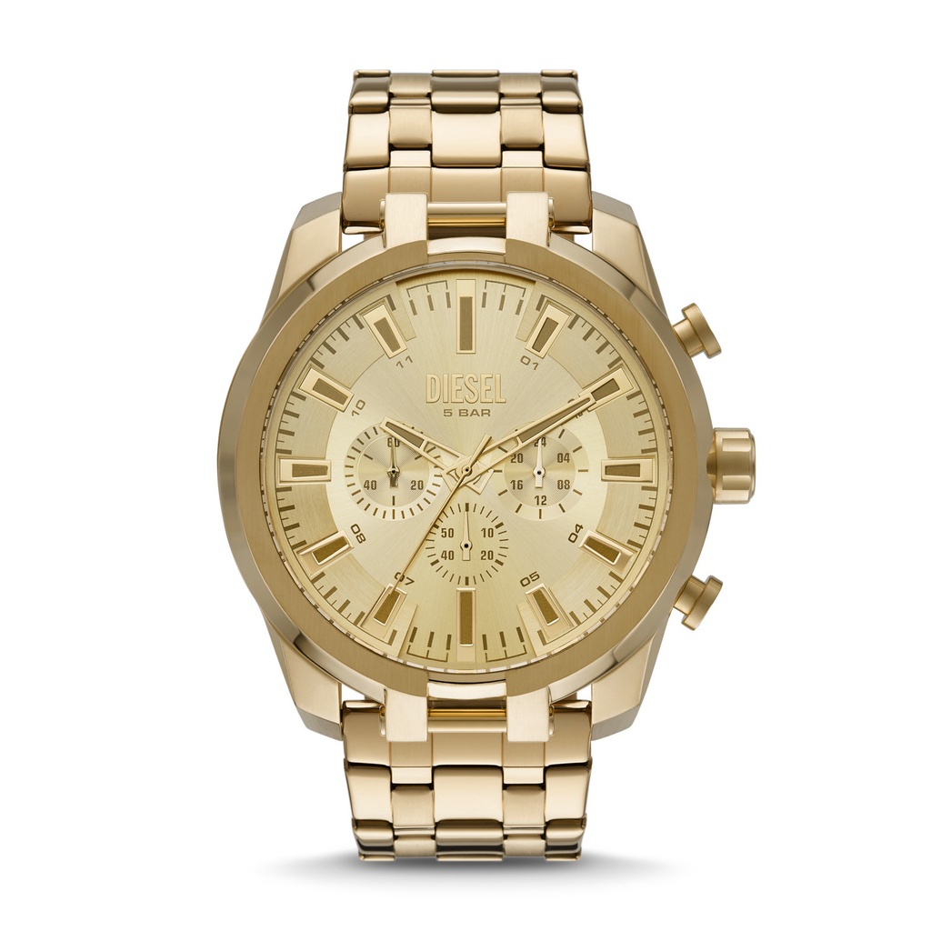 Diesel Split Gold-Tone Stainless Steel - Jam Pria - DZ4590