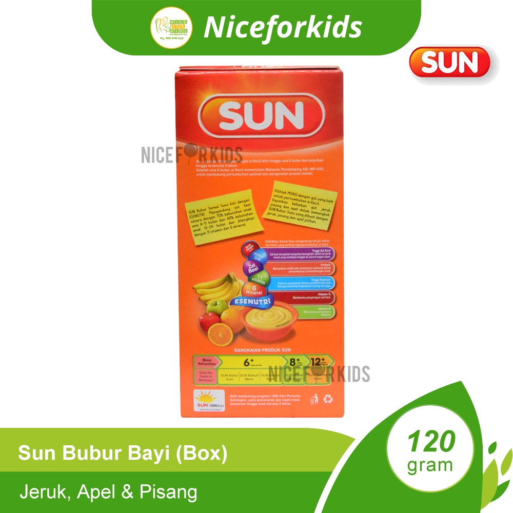 Sun Bubur Bayi 120 gram Box Aneka Rasa