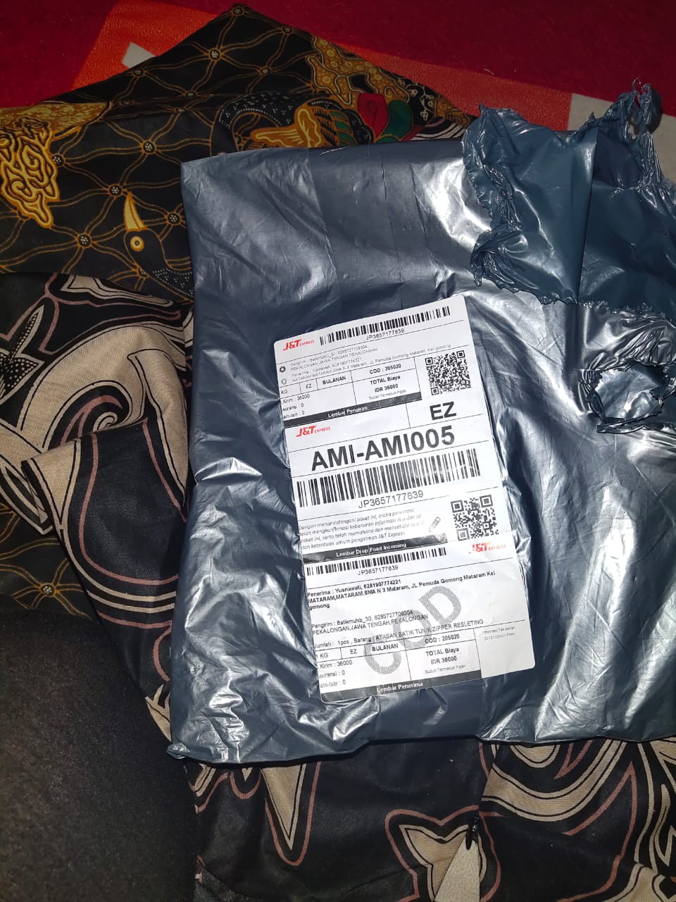 Batik Tunik ,shibori Jumputan Bahan Katun Halus