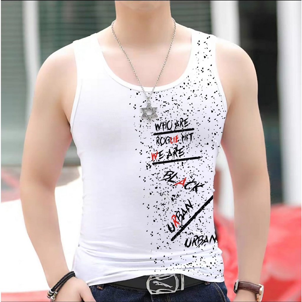 BISA COD / ALIPIO FASHION singlet black urban  / kaos dalam pria